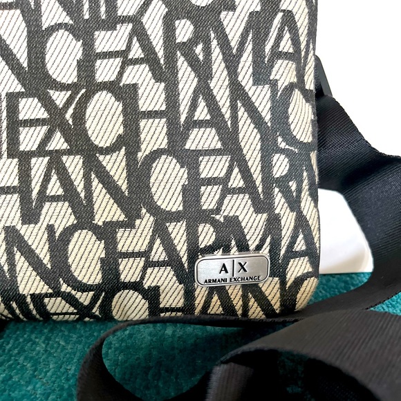 Armani Exchange All Over Logo Print Design Crossbody Bag Brand New with tag - Picture 3 of 6
